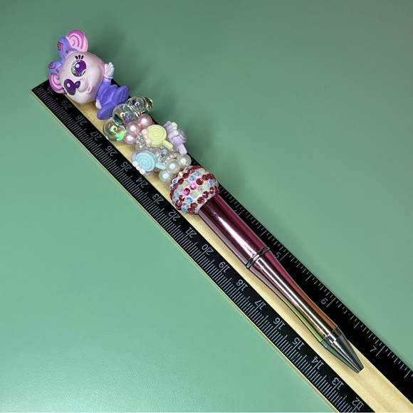 Handmade Beaded Pen Disney Doorables Mad Tea Party Minnie Mouse Kawaii Cutecore - Picture 4 of 4